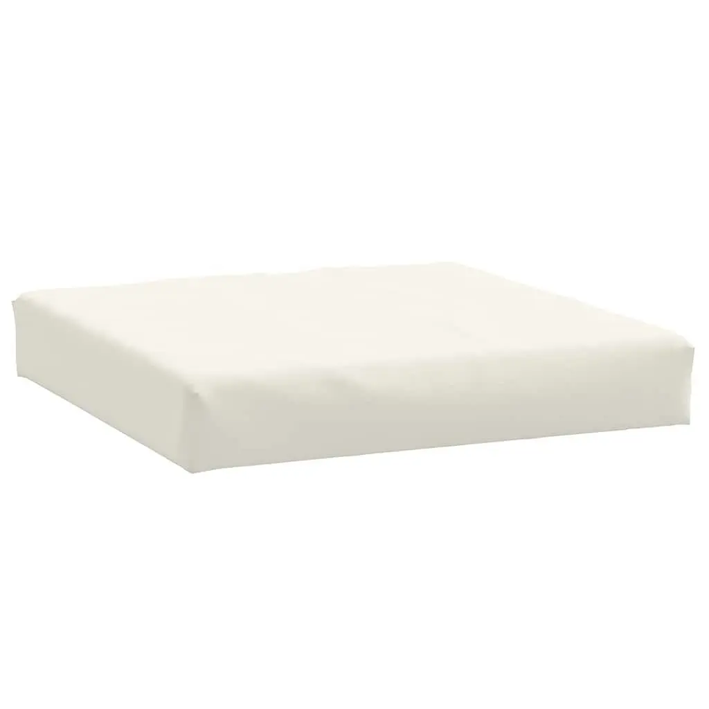 Pallet Cushion Outdoor Garden Sofa Seat Pad 60x60x9.5 cm Cream Foam Filled