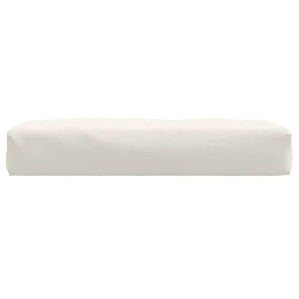 Pallet Cushion Outdoor Garden Sofa Seat Pad 60x60x9.5 cm Cream Foam Filled