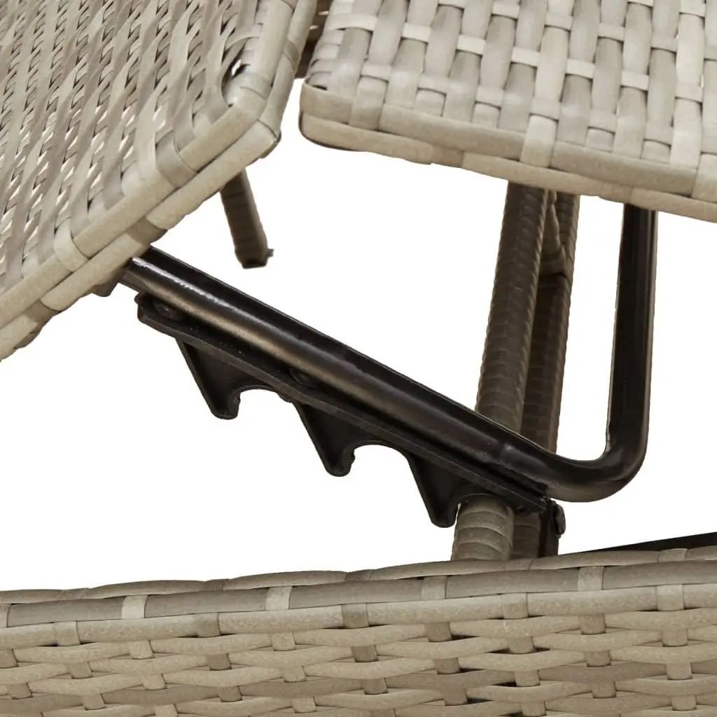 Sun Lounger with Cushion Adjustable Backrest Footrest Outdoor Reclining Chair