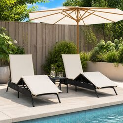 Comfortable Sun Lounger Set with Adjustable Features