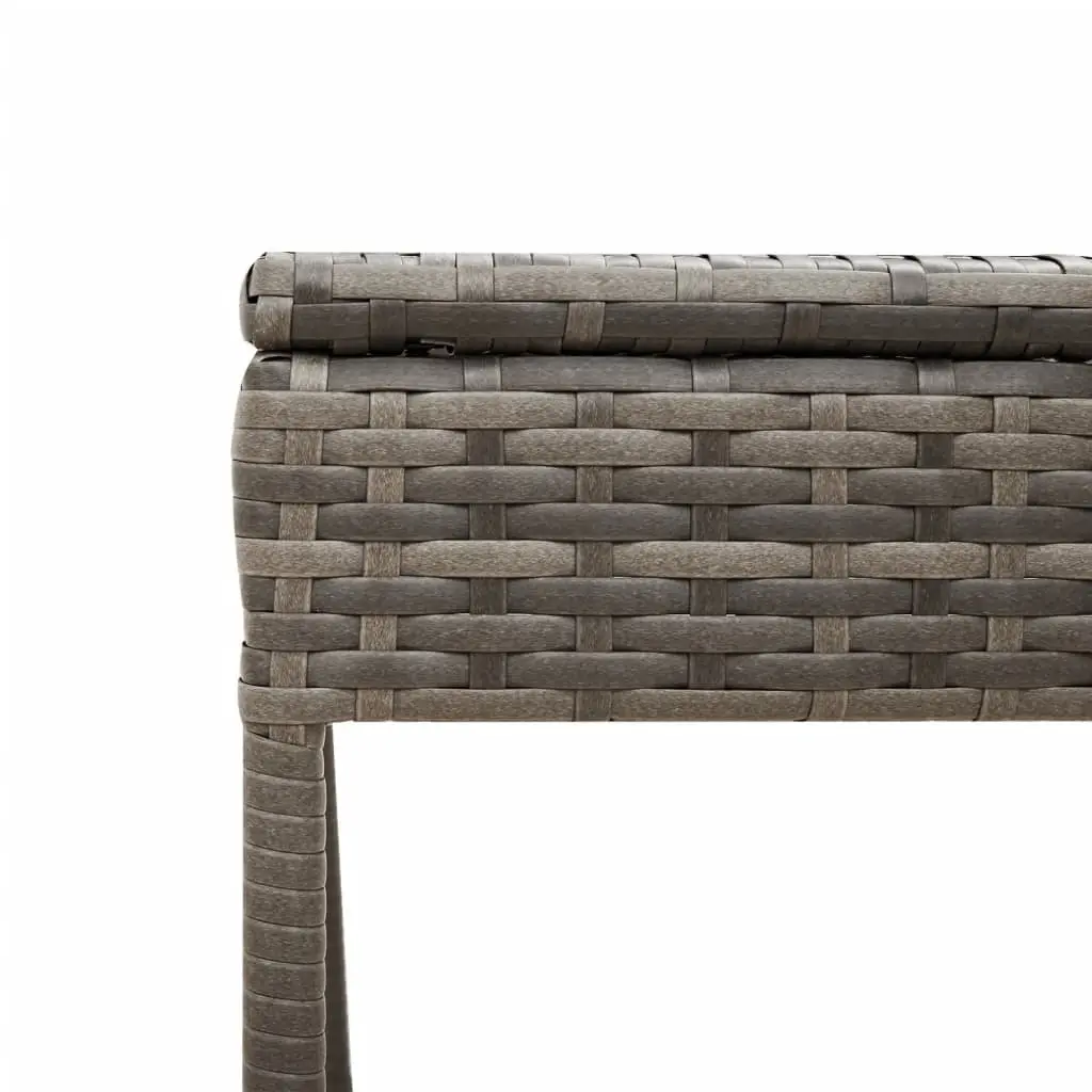 Sun Lounger Set 2 pcs Adjustable Grey Outdoor Garden Furniture
