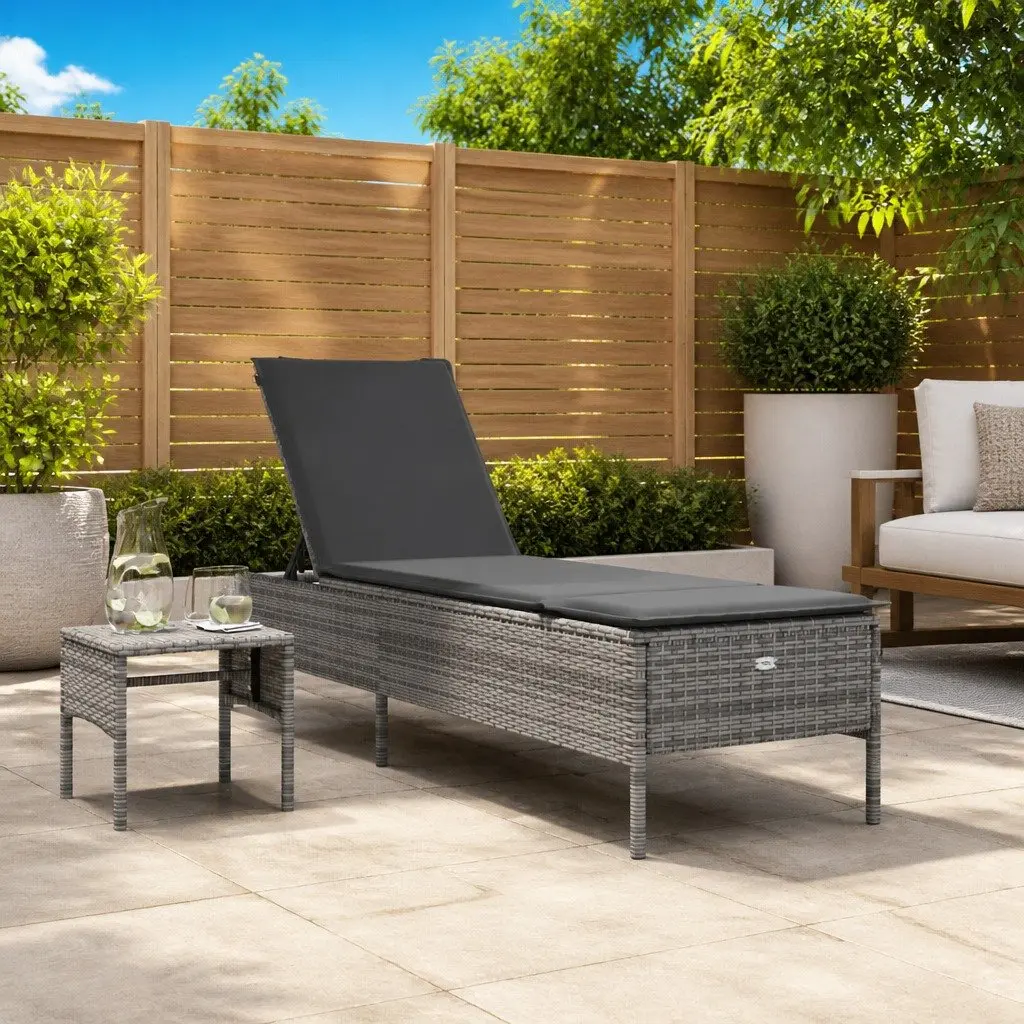 Sun Lounger with Side Table for Outdoor Relaxation