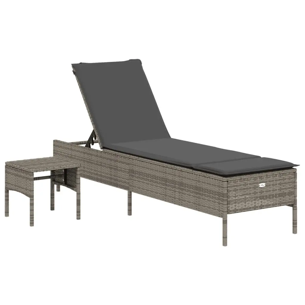 Sun Lounger with Side Table for Outdoor Relaxation