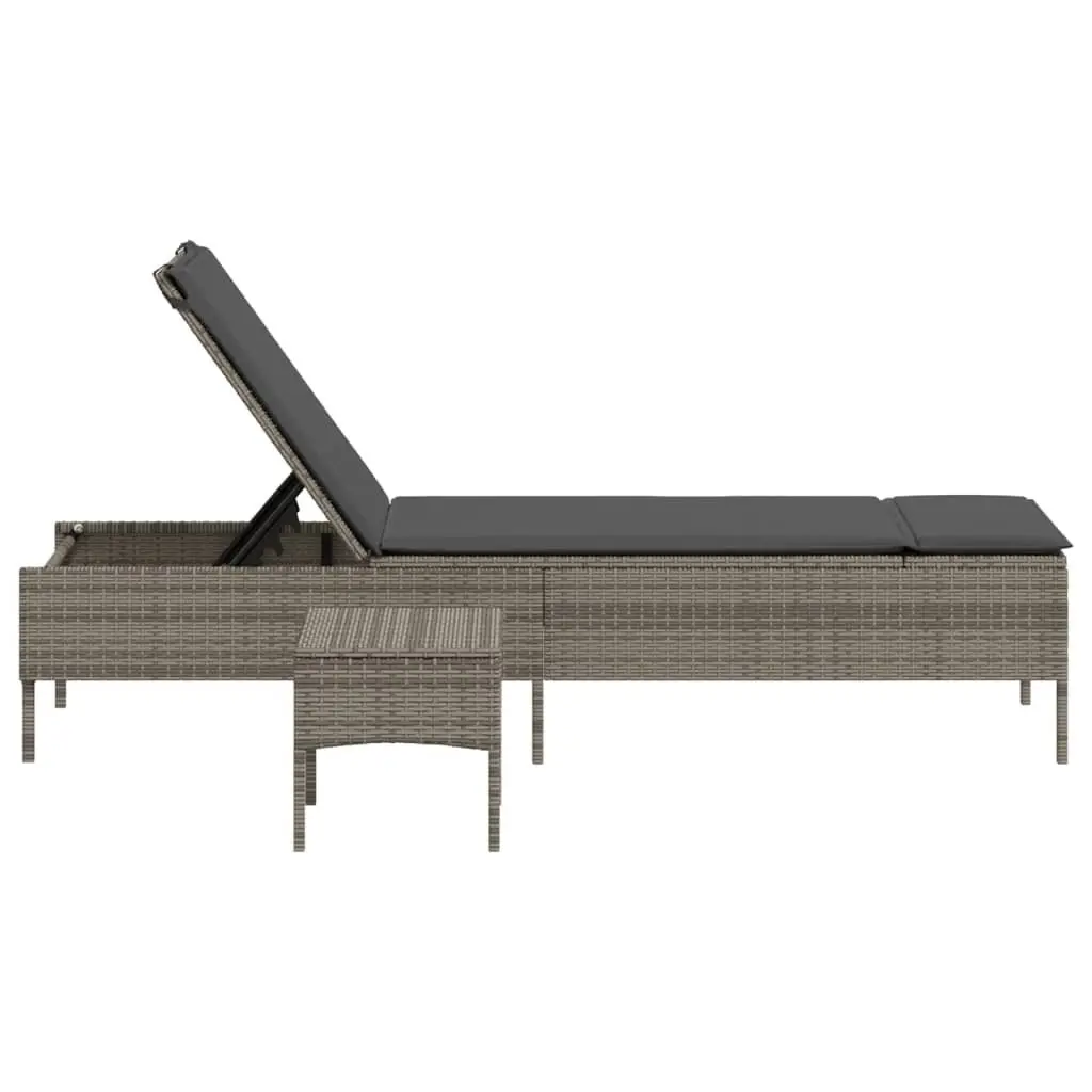 Sun Lounger with Side Table for Outdoor Relaxation