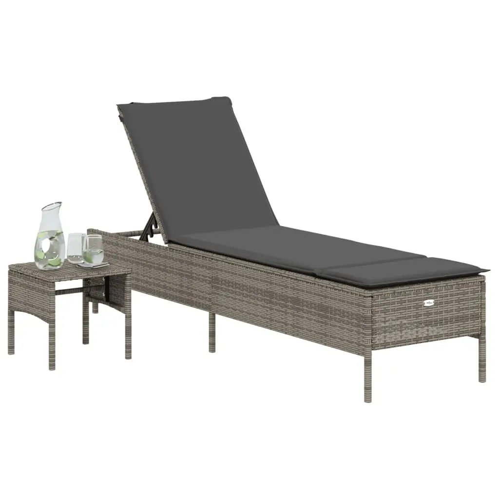 Sun Lounger with Side Table for Outdoor Relaxation