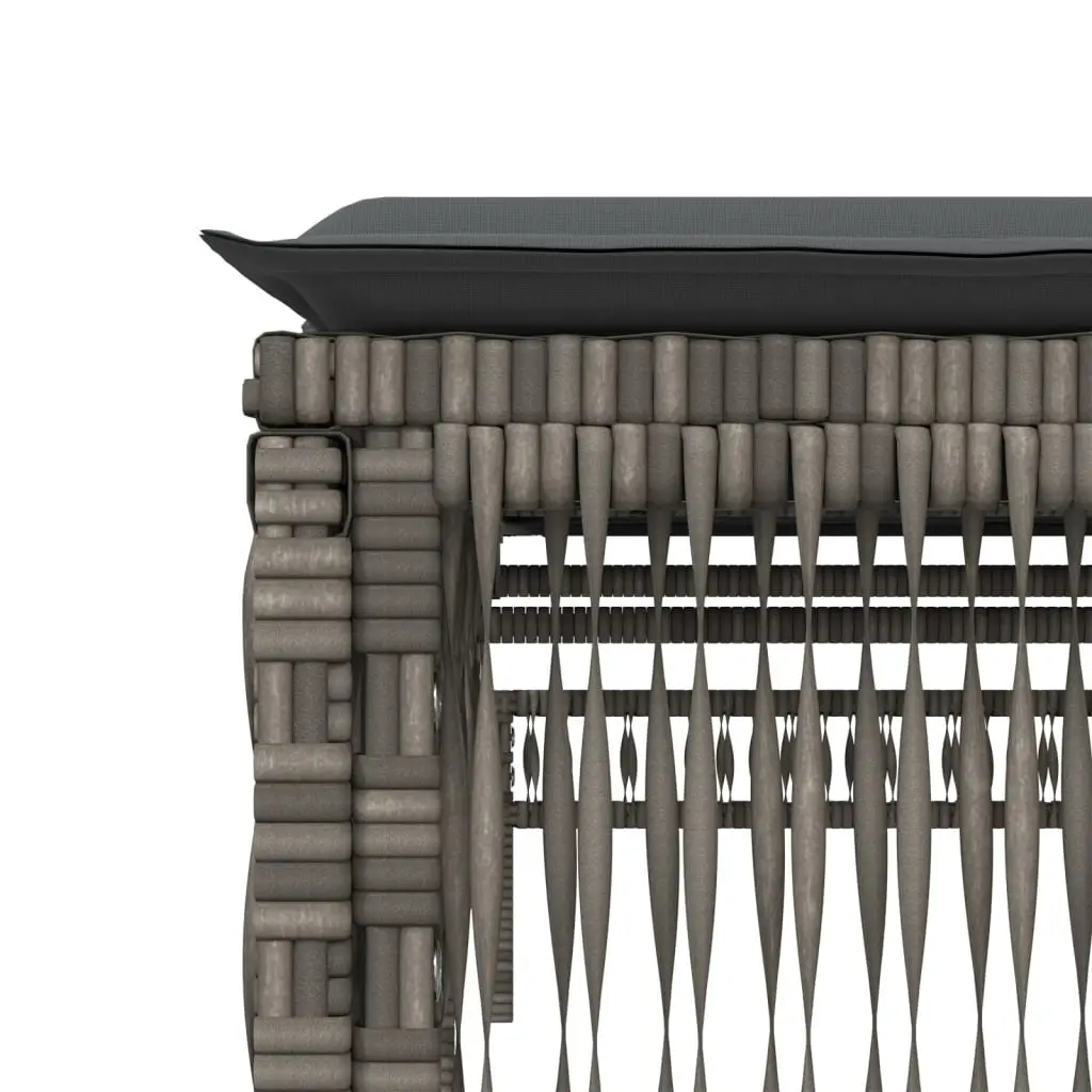 Sun Lounger Adjustable Backrest Outdoor Reclining Chair Grey