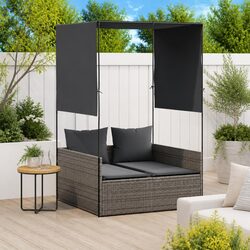 Comfort and Value in a Grey Double Sun Lounger