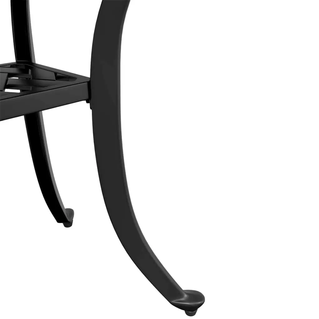 Garden Table Umbrella Hole 53x53x53 cm Black Cast Aluminium Outdoor Patio Furniture