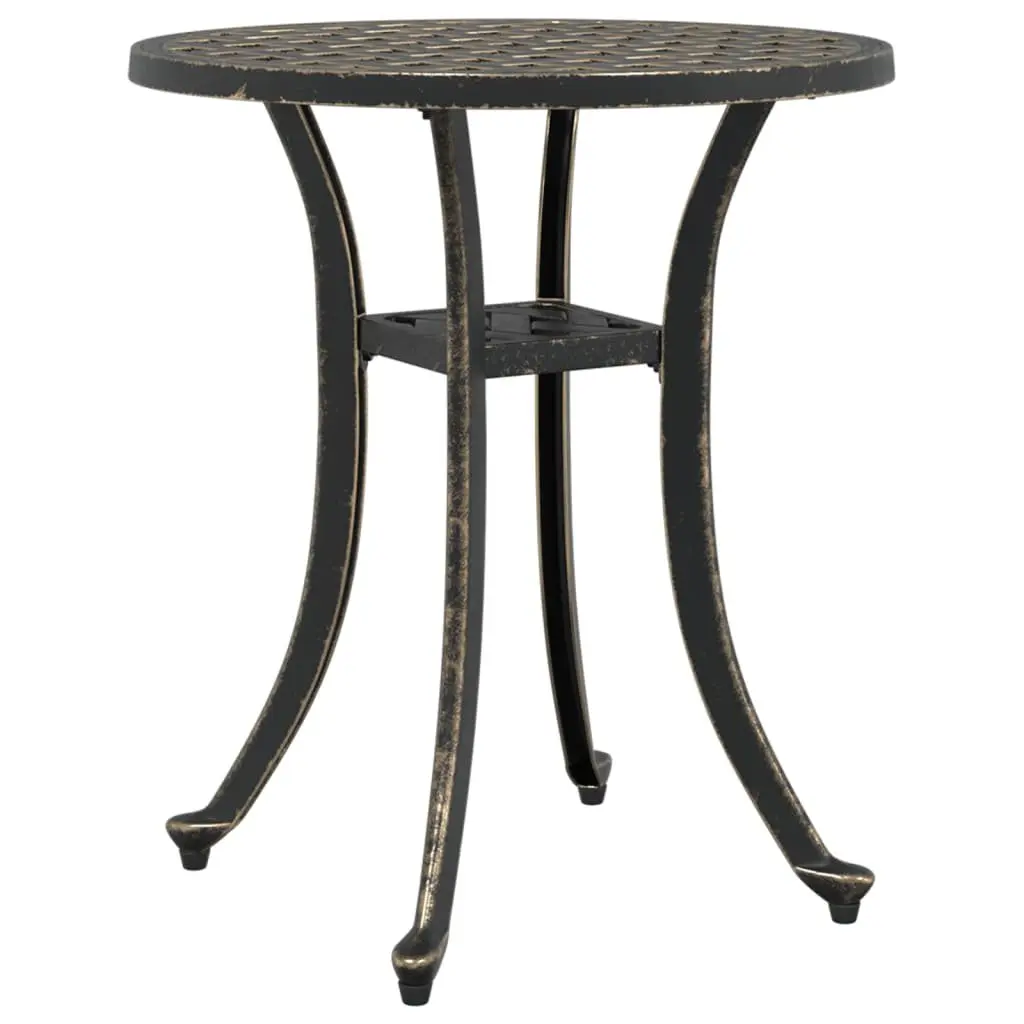 Round Garden Table with Decorative Patterns
