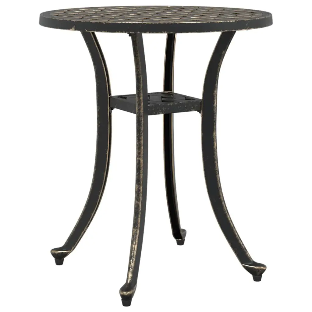 Round Garden Table with Decorative Patterns