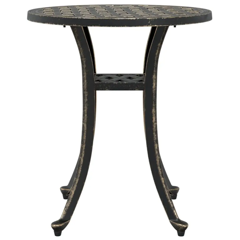 Round Garden Table with Decorative Patterns