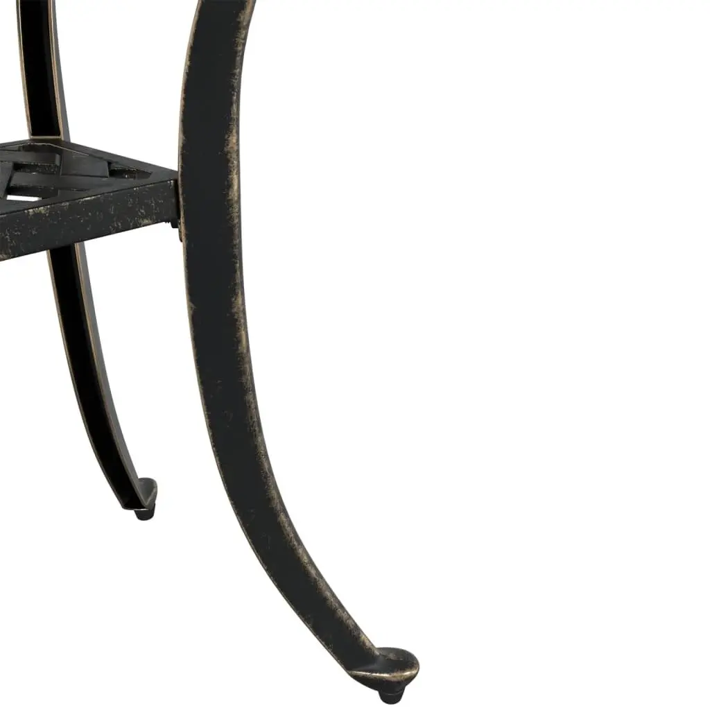 Round Garden Table with Decorative Patterns