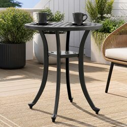 Practical Round Garden Table for All Your Needs Ø48x53cm