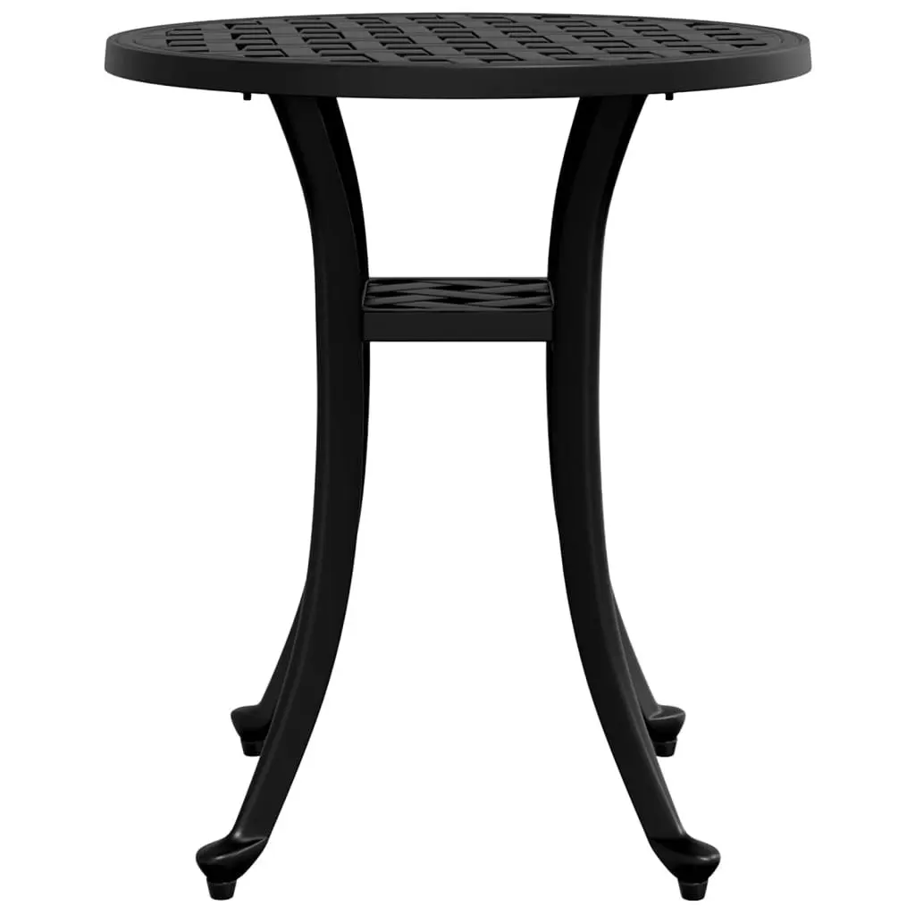 Garden Table Round Outdoor Patio Furniture Black Ø48x53cm Dining Side Table
