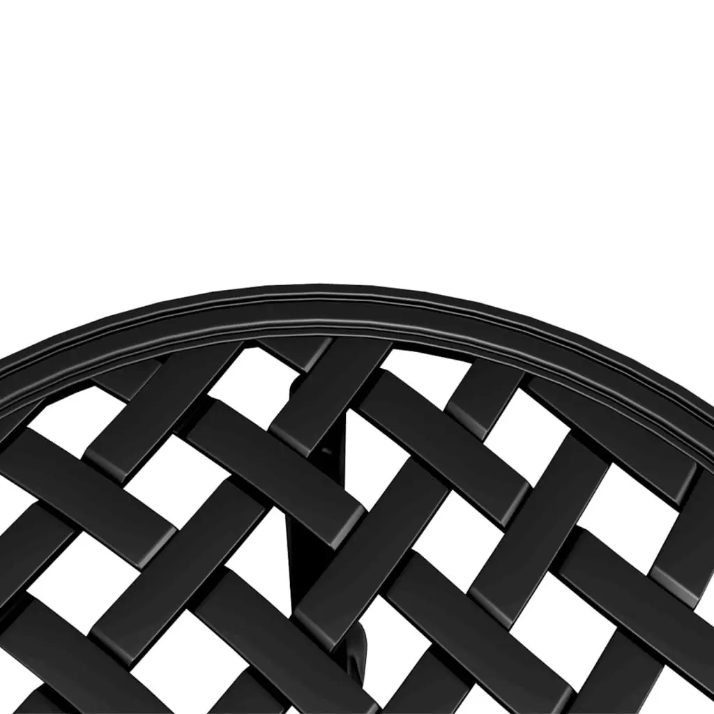 Garden Table Round Outdoor Patio Furniture Black Ø48x53cm Dining Side Table