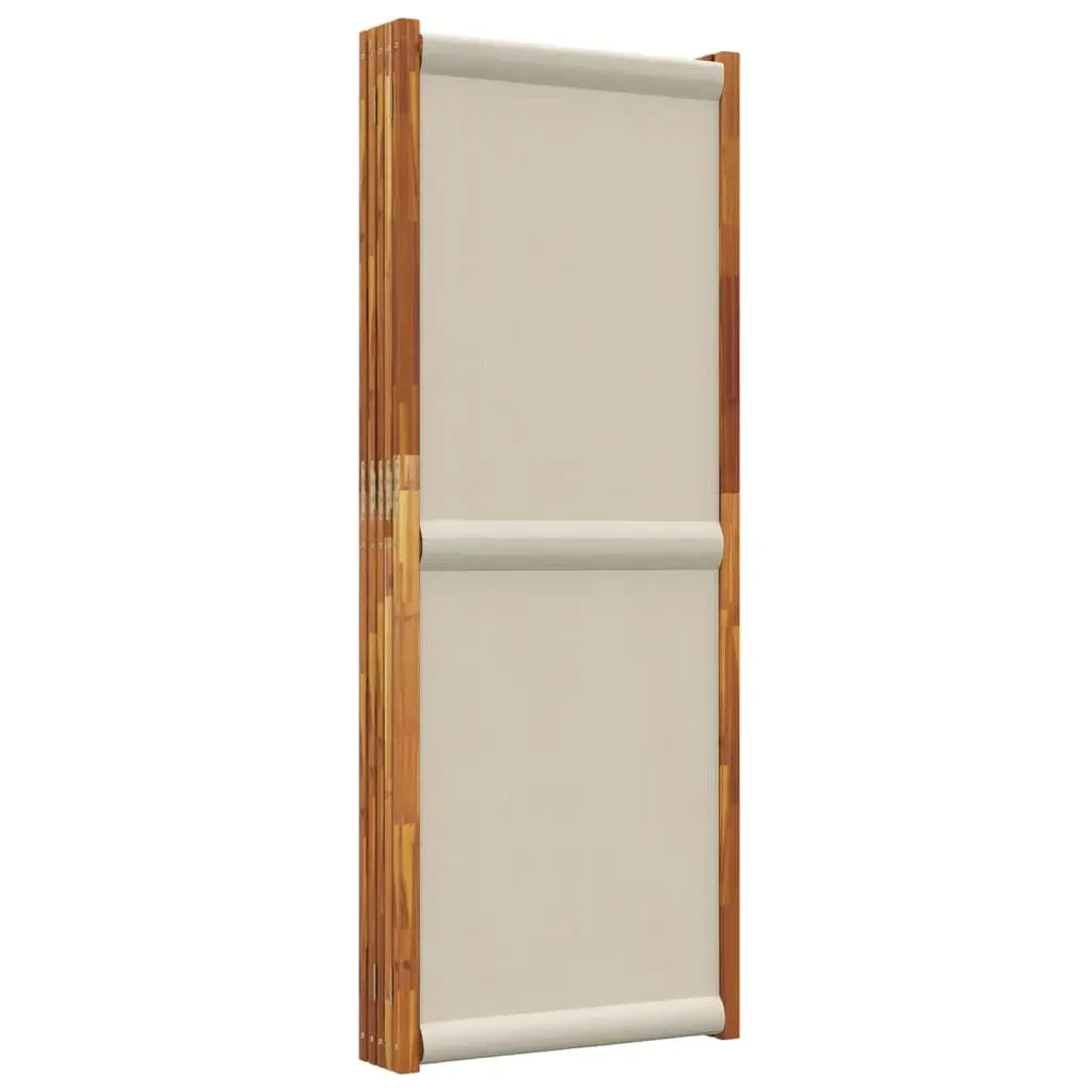 5-Panel Room Divider Privacy Screen 350 x 180 cm Grey Folding Indoor Outdoor Space Partition