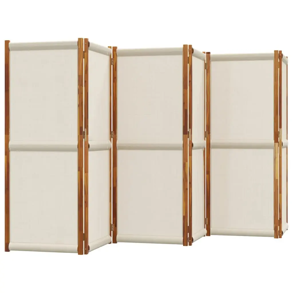 6-Panel Room Divider Privacy Screen Grey Folding Indoor Outdoor Space Partition
