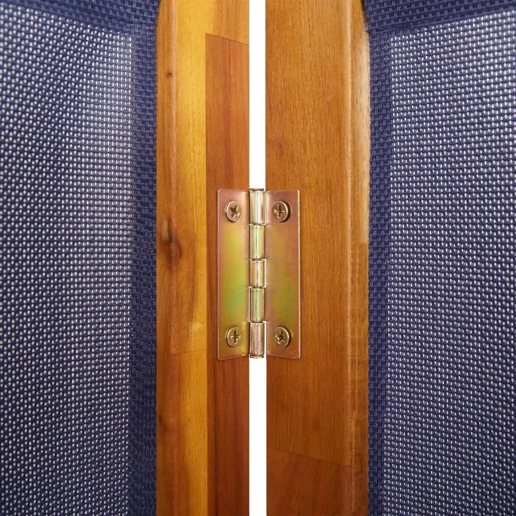 3-Panel Room Divider Privacy Screen 210 x 180 cm Blue Folding Indoor Outdoor Space Partition