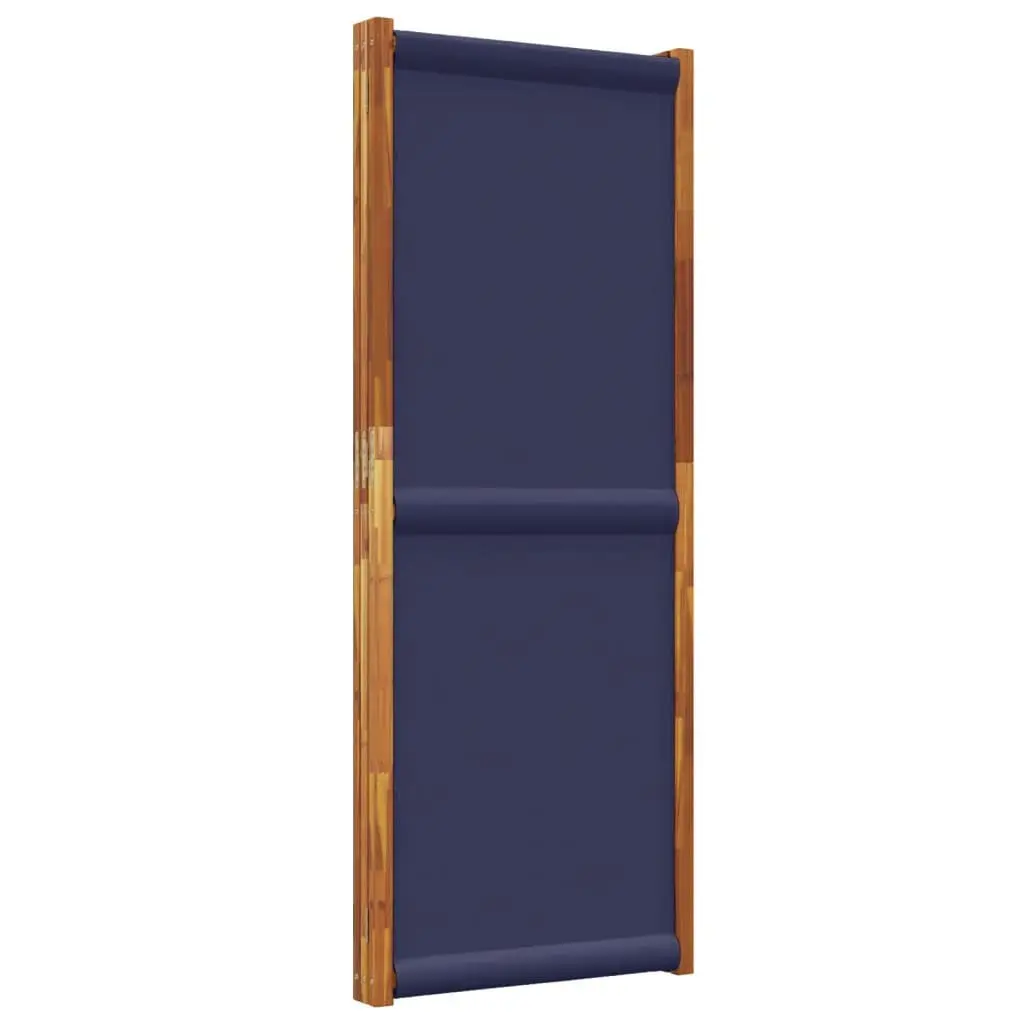3-Panel Room Divider Privacy Screen 210 x 180 cm Blue Folding Indoor Outdoor Space Partition