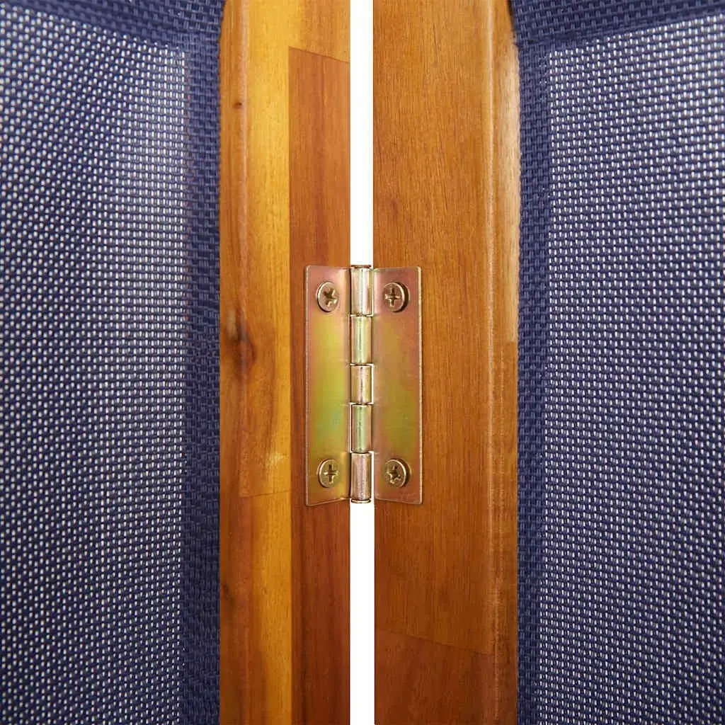 6 Panel Room Divider Privacy Screen 420 x 180 cm Dark Blue Folding Partition