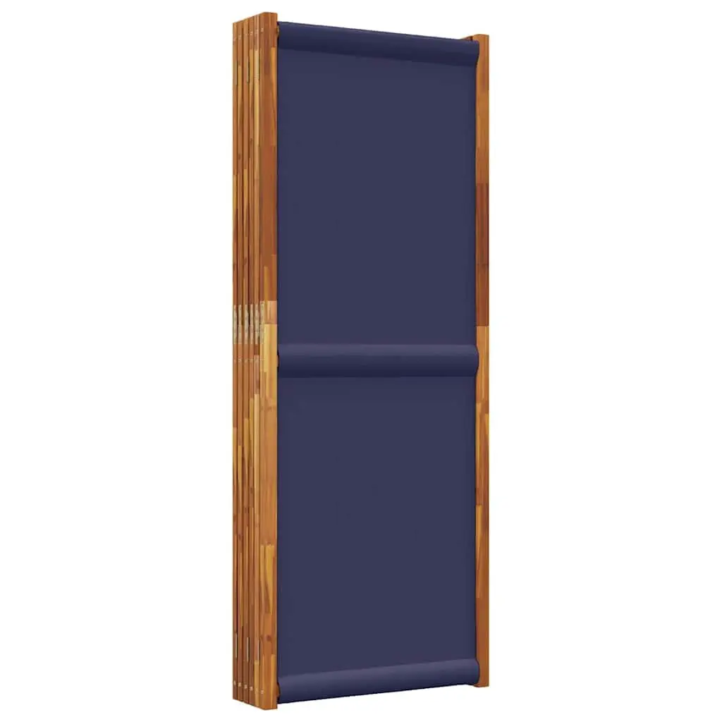 6 Panel Room Divider Privacy Screen 420 x 180 cm Dark Blue Folding Partition