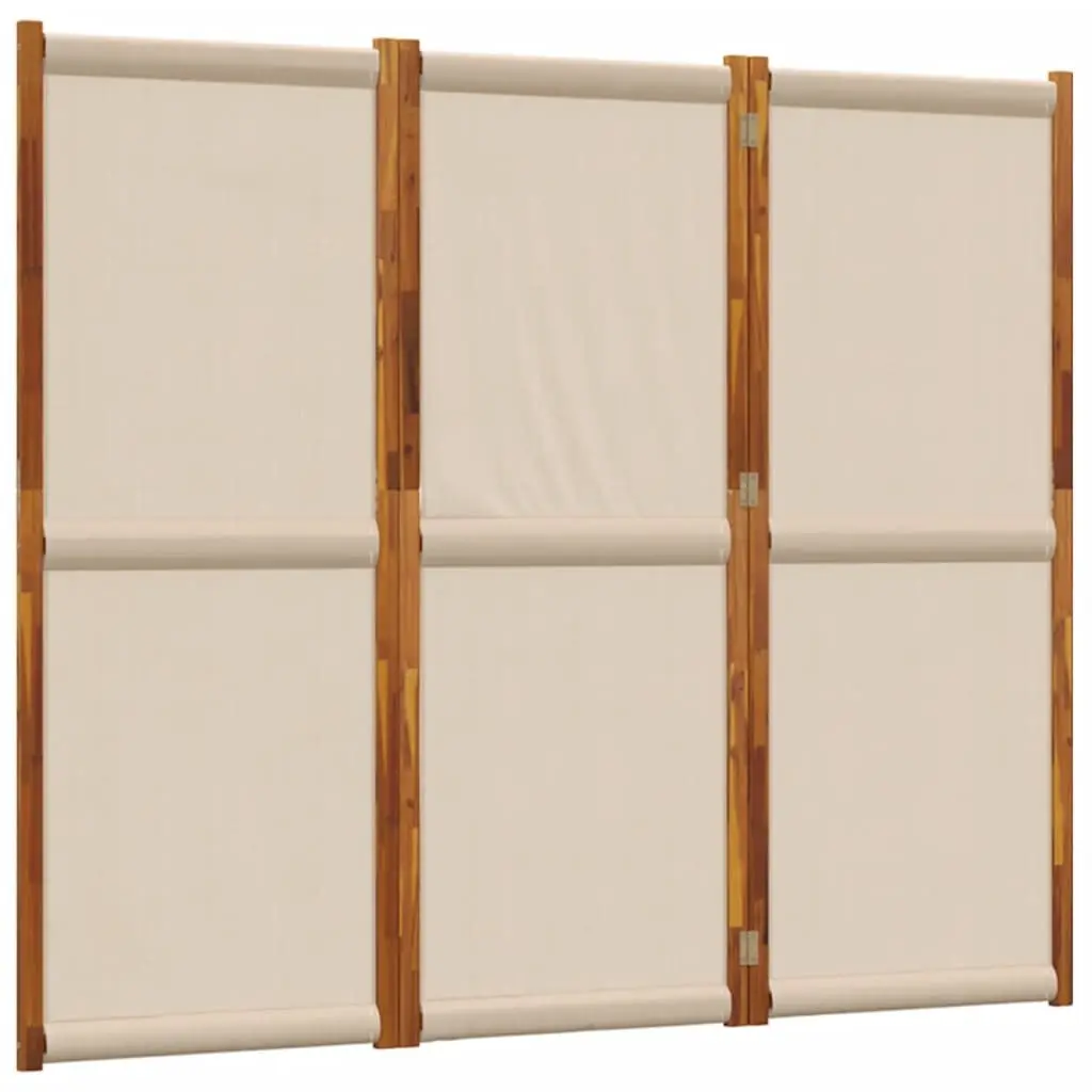 3-Panel Room Divider Privacy Screen 210x180cm Taupe