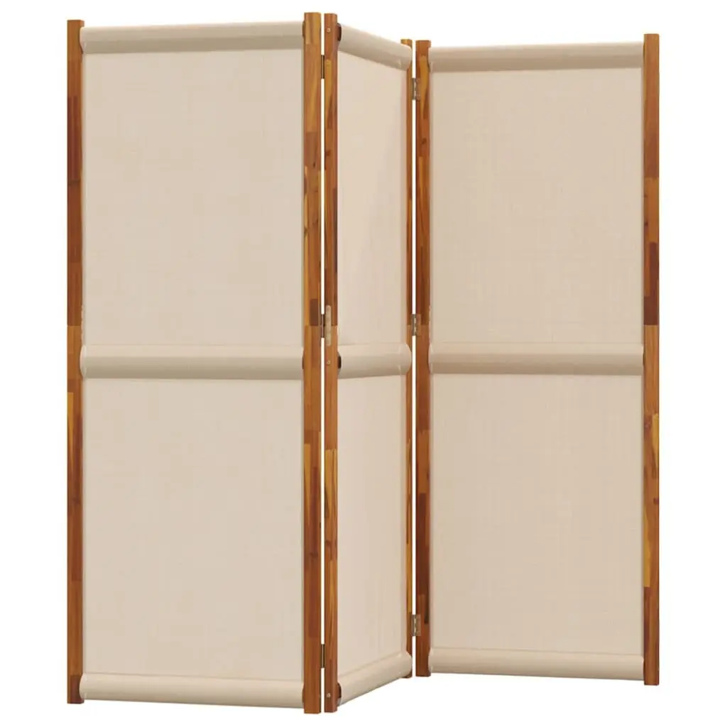 3-Panel Room Divider Privacy Screen 210x180cm Taupe