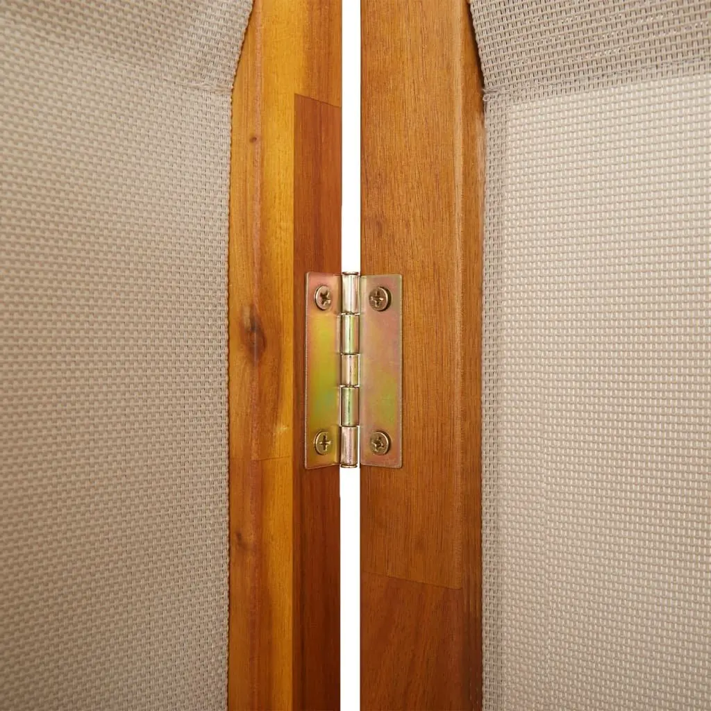 3-Panel Room Divider Privacy Screen 210x180cm Taupe