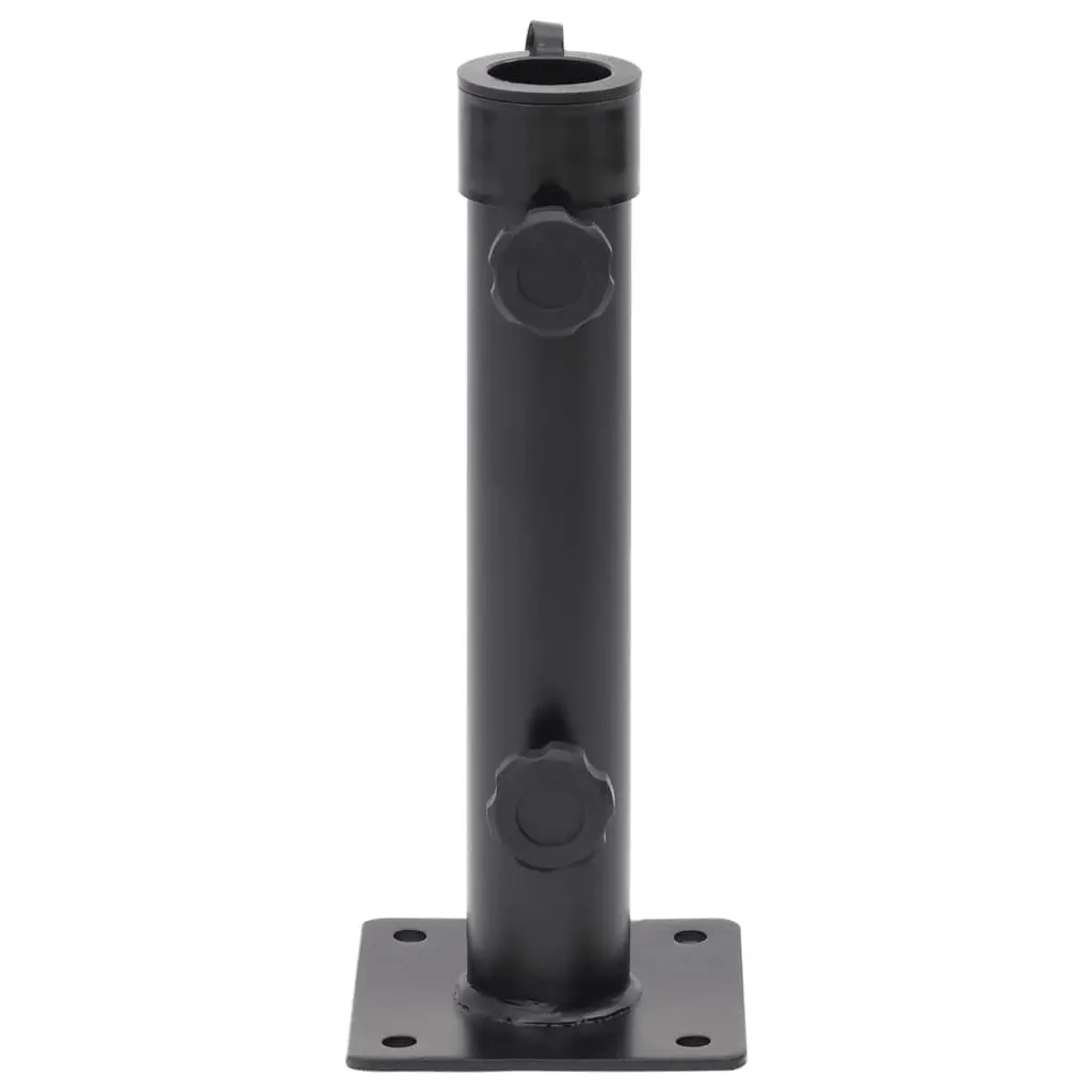 Parasol Base Outdoor Umbrella Stand Steel 38mm 48mm Pole Matt Black