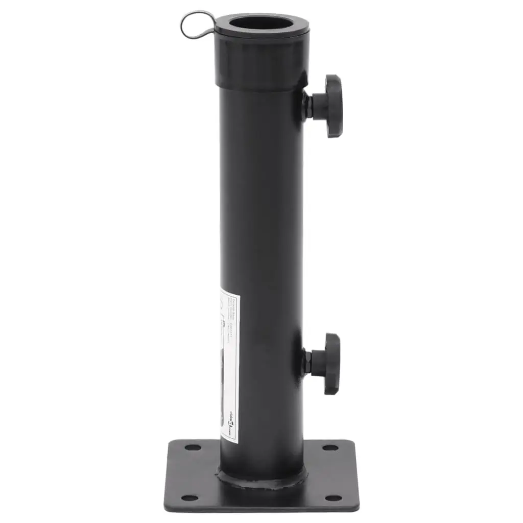 Parasol Base Outdoor Umbrella Stand Steel 38mm 48mm Pole Matt Black