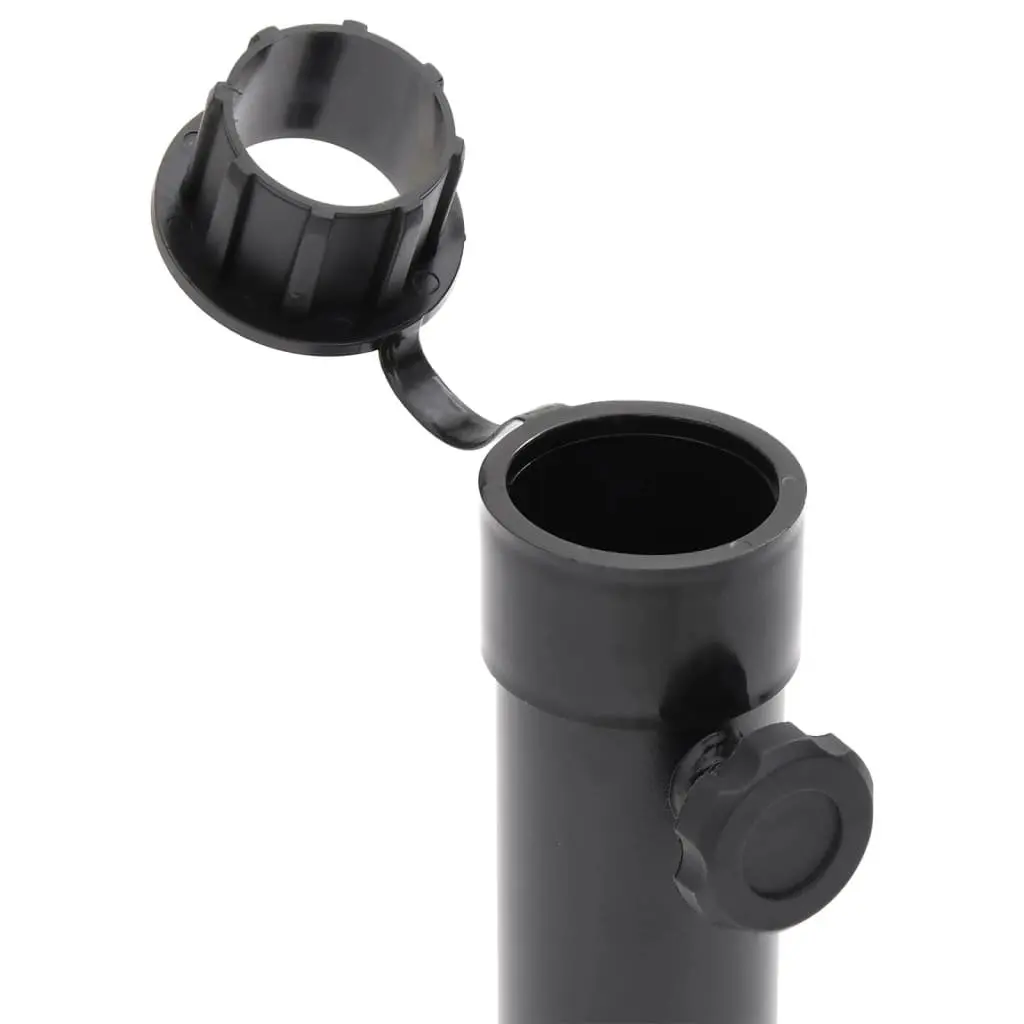 Parasol Base Outdoor Umbrella Stand Steel 38mm 48mm Pole Matt Black
