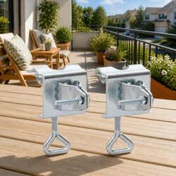Umbrella Clamps for Balcony Railing 2 pcs 32mm Outdoor Patio Garden Clamp Set