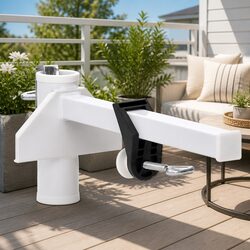 Reliable Umbrella Clamp for Garden Railing, Steel Construction