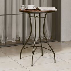 Reliable Mosaic Bistro Table with Orange Ceramic Top
