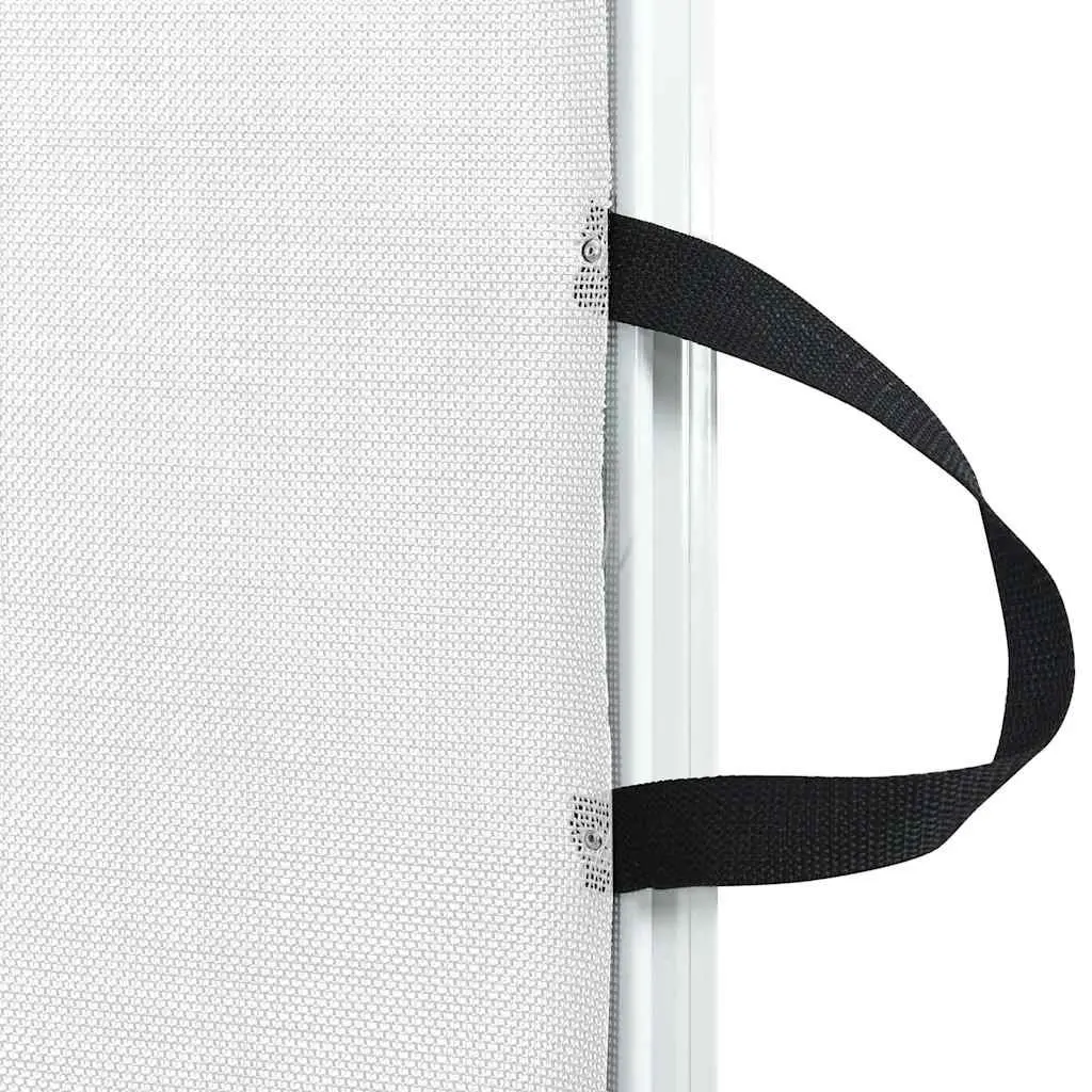 Retractable Pet Gate Dog Safety Barrier 102.5x125 cm White Indoor Fence