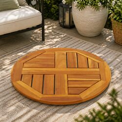 Reliable Round Solid Acacia Wood Table Top Ø40x2 cm