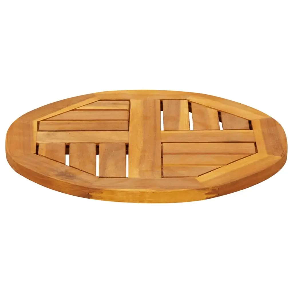 Round Solid Acacia Wood Table Top Ø40x2 cm