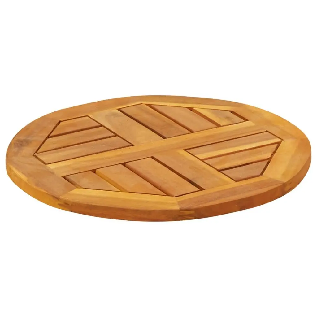 Round Solid Acacia Wood Table Top Ø40x2 cm