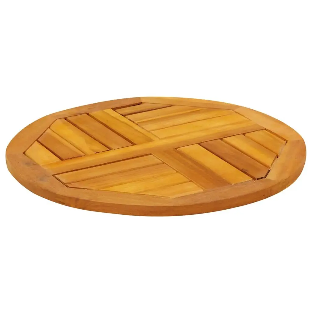 Solid Wood Table Top Replacement Ø50x2 cm Acacia Brown