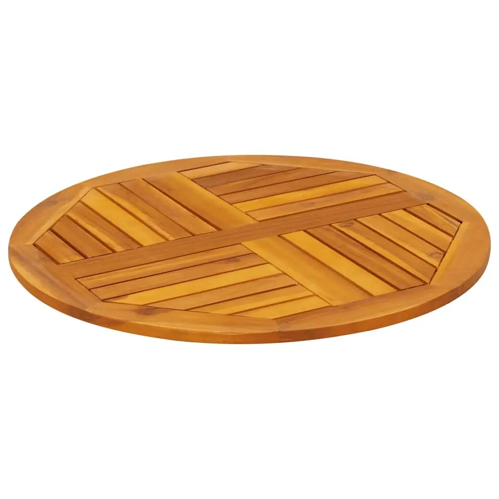 Round Solid Wood Table Top Ø70x2 cm Acacia Replacement Dining Garden Furniture Brown