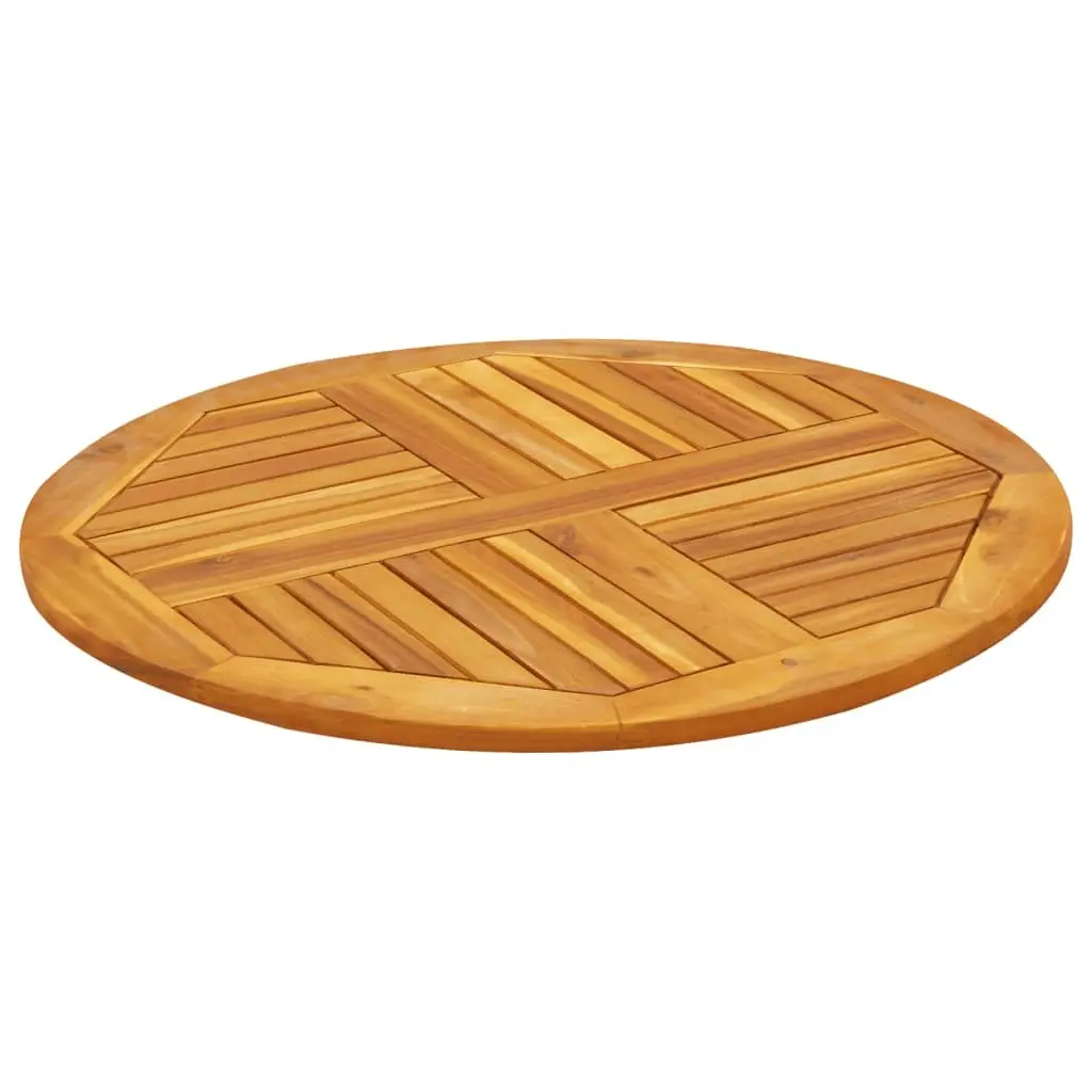Round Solid Wood Table Top Ø80 cm Acacia Wooden Dining Garden Replacement Brown