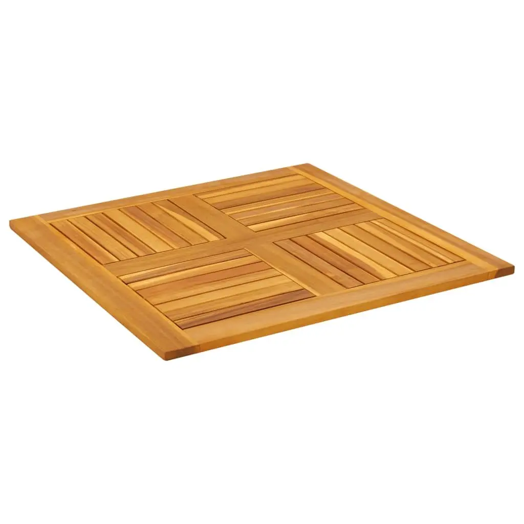 Square Wooden Table Top Replacement 80x80cm Brown Solid Acacia Dining Garden
