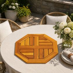 Quality Octagonal Table Top, Solid Acacia, Practical Value