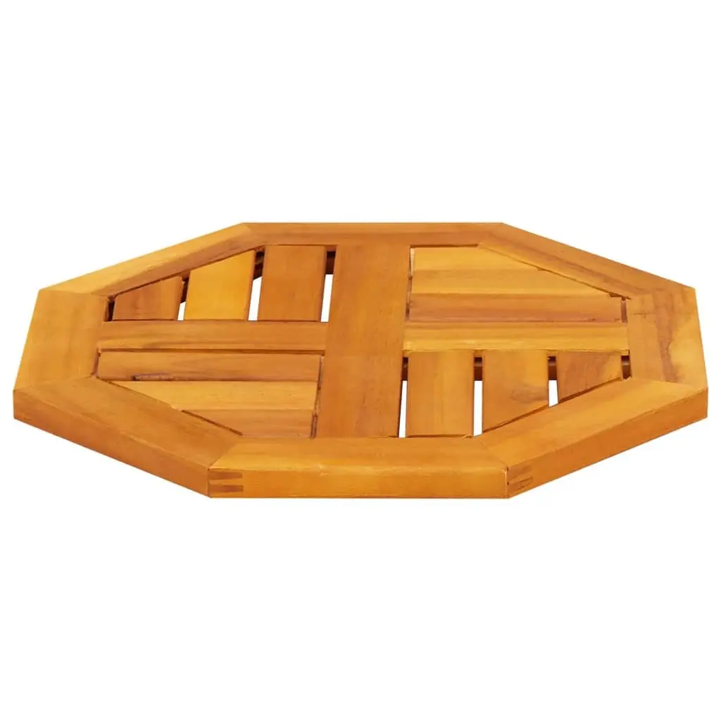 Octagonal Wooden Table Top 40x40x2 cm Brown Solid Acacia Replacement