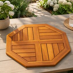 Reliable Brown Octagonal Wooden Table Top for Dining