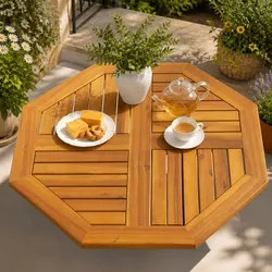 Reliable Octagonal Acacia Wood Table Top 70x70 cm
