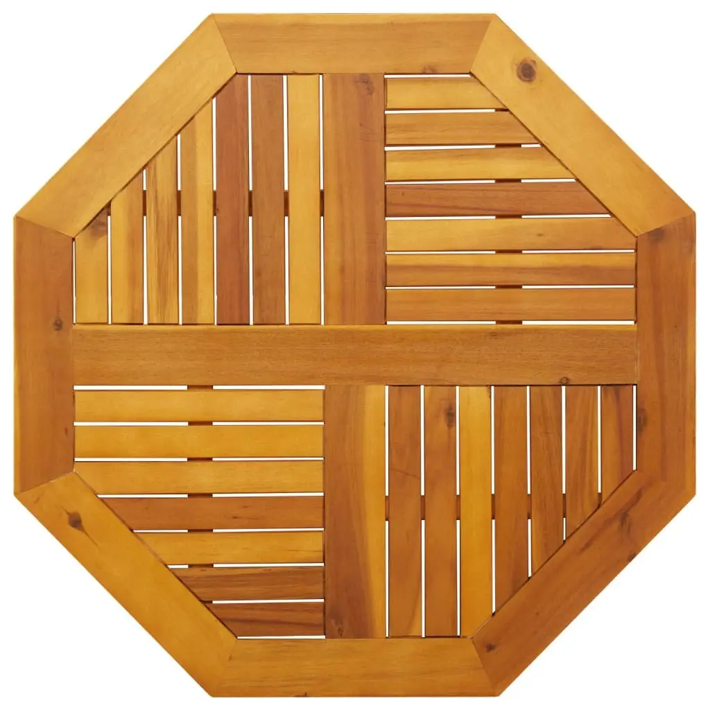 Octagonal Solid Wood Table Top 80x80x2.2cm Acacia Brown Replacement Dining