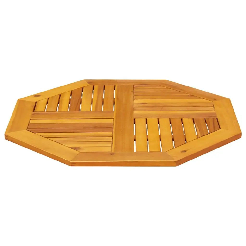 Octagonal Solid Wood Table Top 80x80x2.2cm Acacia Brown Replacement Dining