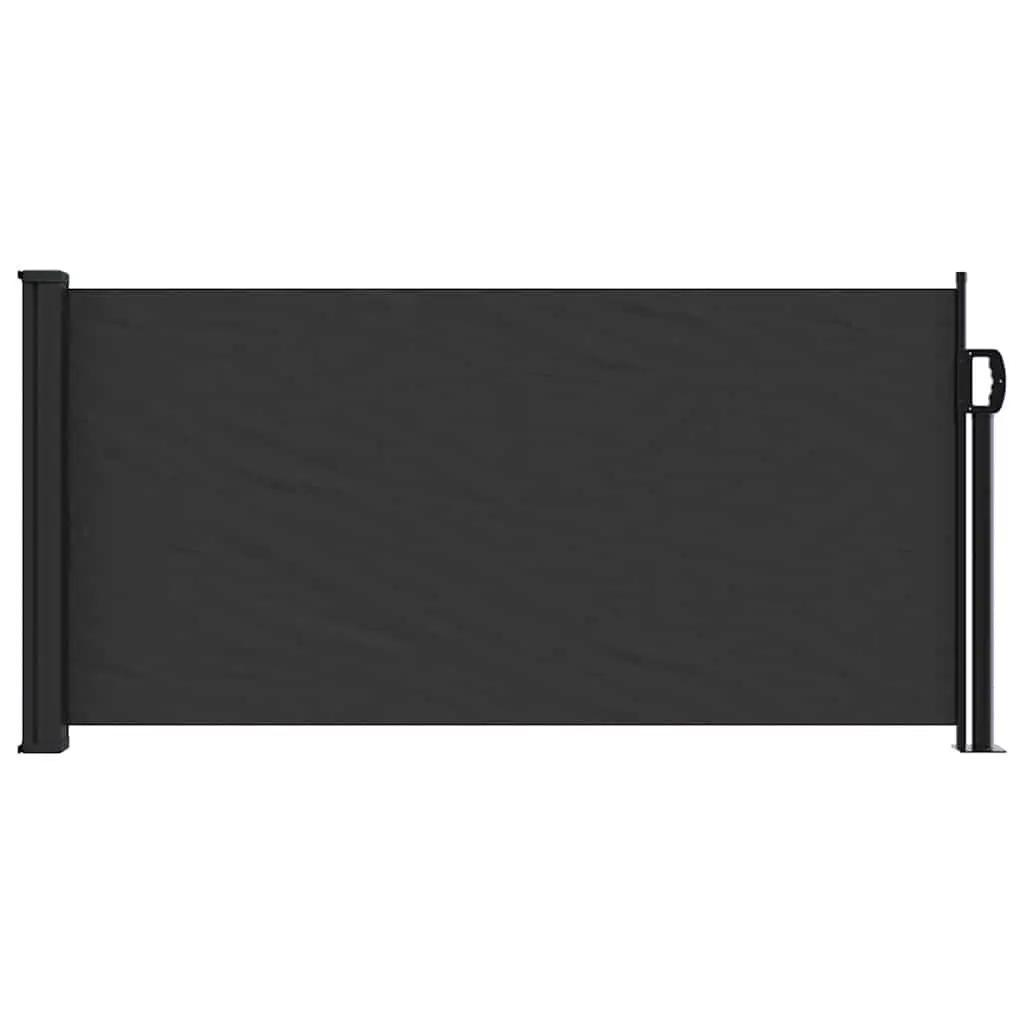 Retractable Side Awning Privacy Screen 100x300cm Black Garden Patio Balcony