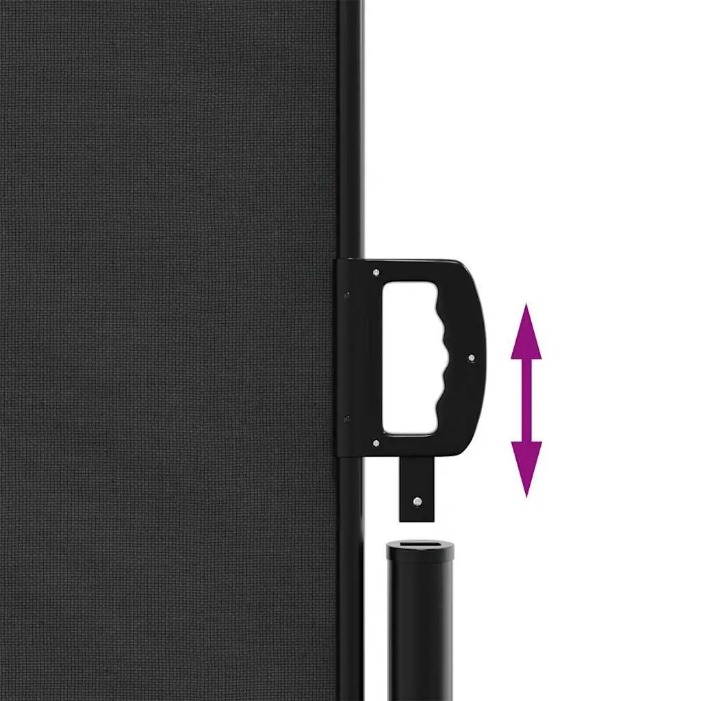 Retractable Side Awning Privacy Screen 100x300cm Black Garden Patio Balcony
